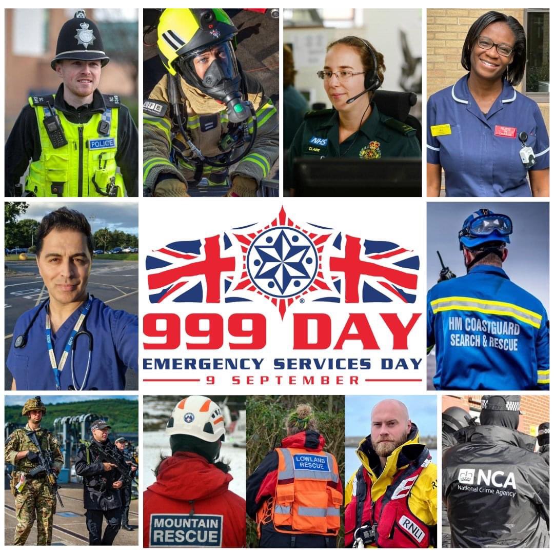 It’s Emergency services day, also known as 999 day 🚑 👮 🚒 👩‍⚕️ such a big thank you to everyone in the emergency services that keep our communities safe and save lives. Not forgetting those that have lost their lives in the line of duty. 

#EmergencyServicesDay #999Day