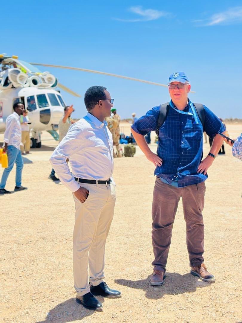 Minister <a href="/garaadsomali/">Garad Qowqabo</a> received today delegation from FAO Somalia led by Etienne Peterschmitt FAO representative and Country Director for FAO Somalia. Delegation will attend the handing over ceremony for the newly built <a href="/mfmrgm/">Ministry of Fisheries and Marine Resources of GMS</a> office in Dhusamareb.