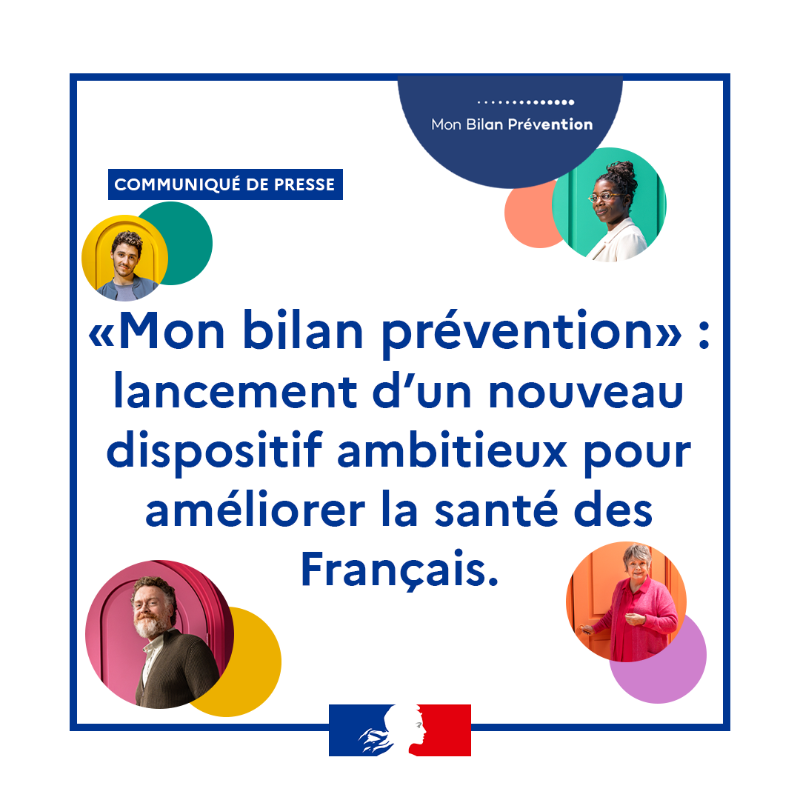 Sante_Gouv's tweet photo. #Communiqué 🗞️| « #MonBilanPrévention » : lancement d’un dispositif ambitieux pour améliorer la #santé des Français ⤵️