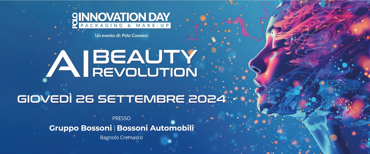 💬📅[EVENT: Join the Italian AI Beauty Revolution trade show, the Innovation Day]

This event is dedicated to international and Italian cosmetic value chain in all its various aspects &amp; will award the most innovative projects in the industry.

To register: shorturl.at/c8lzy