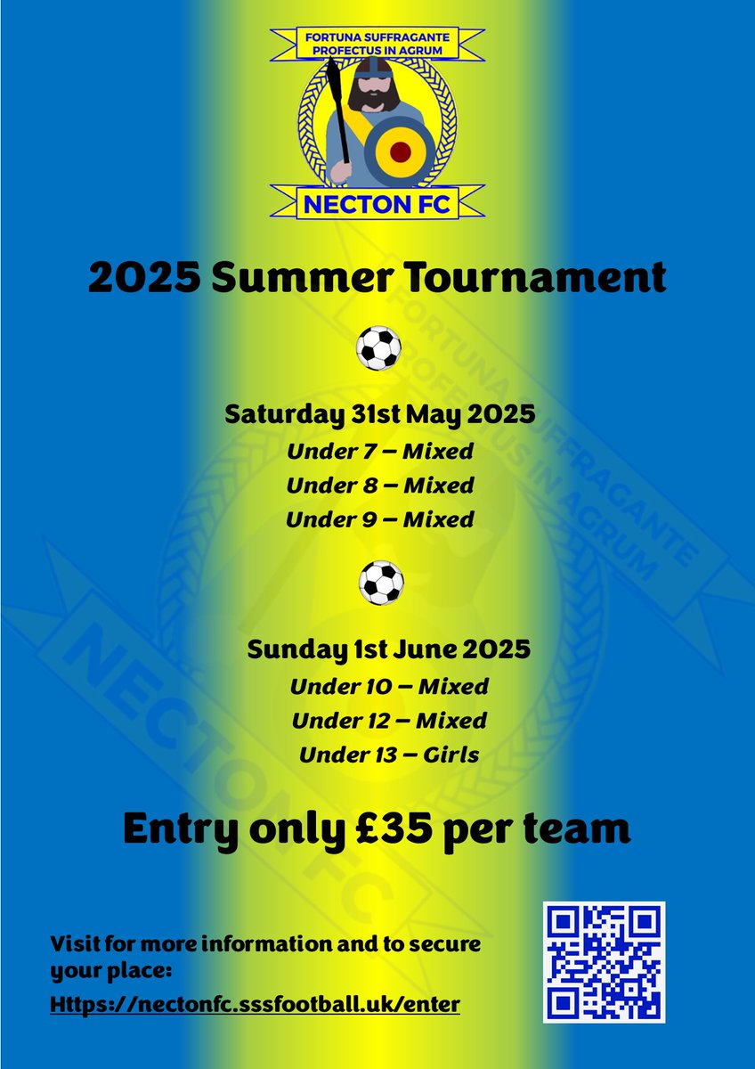 nectonfc1's tweet image. Entry to our 2025 Summer Tournament is open!!!