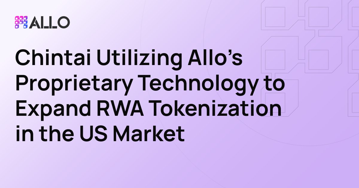 allo_xyz's tweet photo. @ChintaiNetwork Utilizing Allo’s Proprietary Technology to Expand RWA Tokenization in the US Market. Allo is thrilled to partner with Chintai to unlock tokenized real world assets for US based investors 🚀 

Read more about the partnership - https://t.co/jd5tJ6m0PX https://t.co/lgWNp5PESv