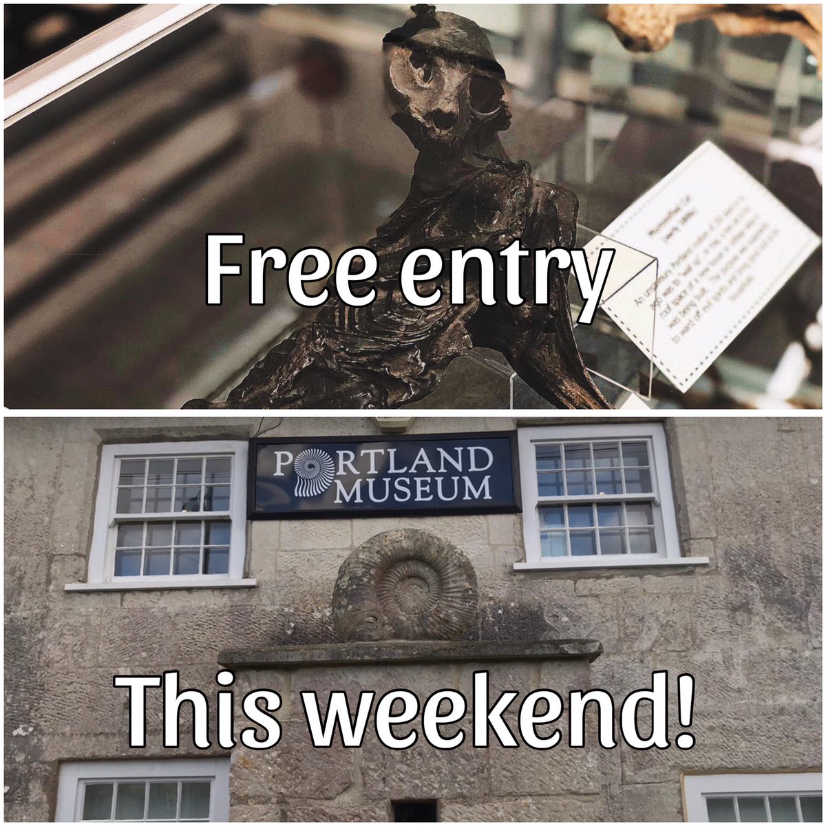FREE ENTRY FOR EVERYONE THIS WEEKEND!! ✨

For Heritage Open Days this year we are offering EVERYONE free entry to Portland Museum on Saturday 14th and Sunday 15th 🥳
