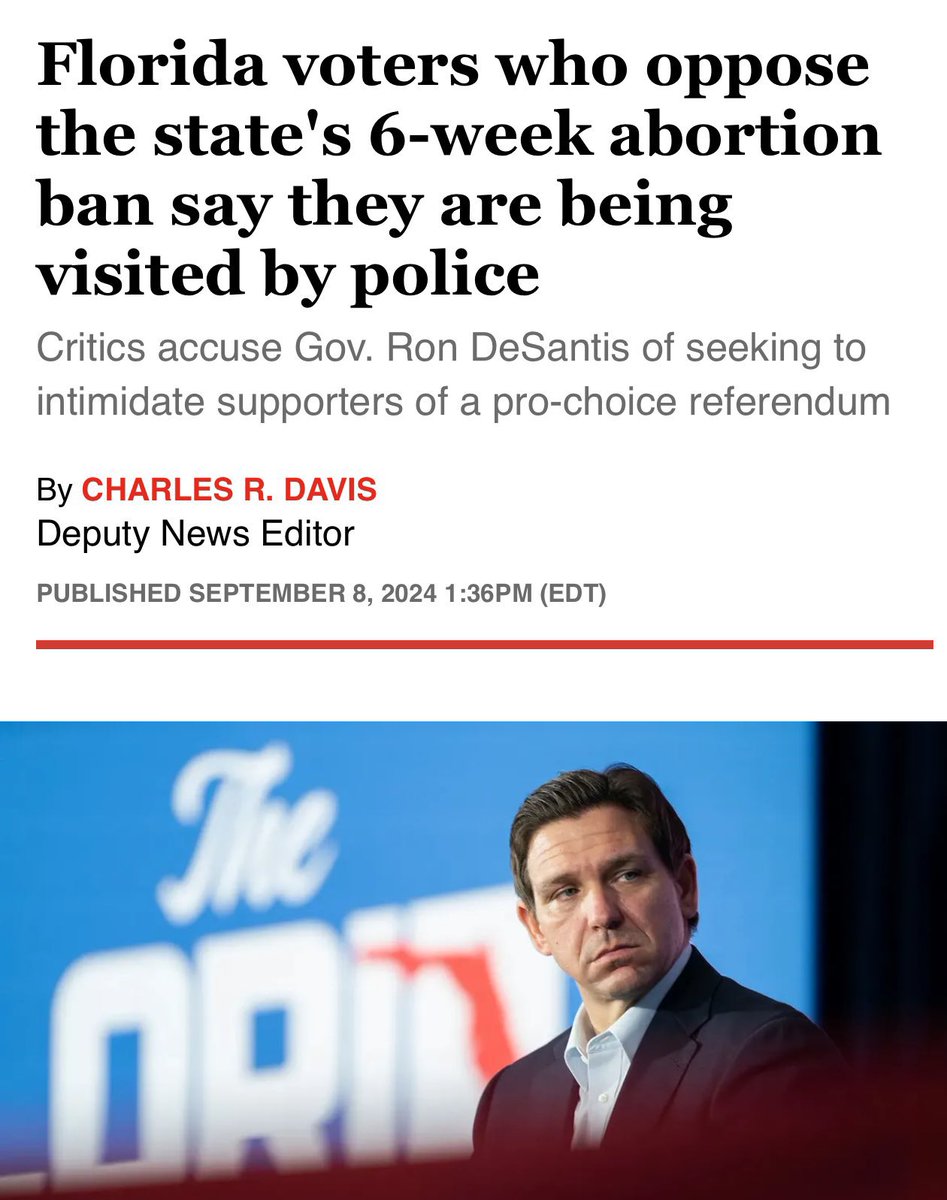 DebbieforFL's tweet image. This is state sponsored intimidation tactics against civilians, the same exact tactics used by the Maduro and Diaz-Canel regimes. DOJ must investigate.