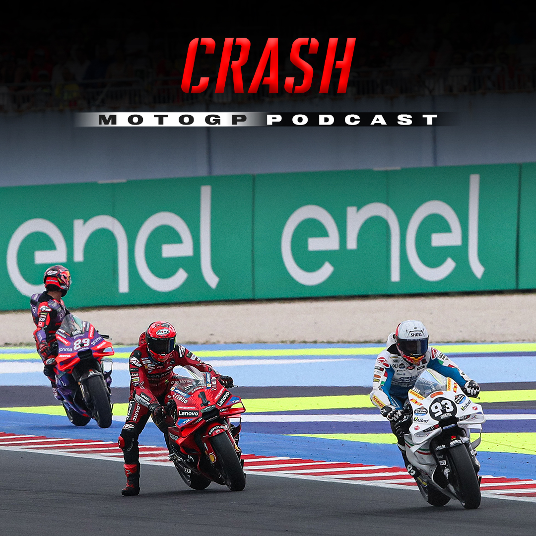 New podcast 🚨 |  The team react to Marc Marquez's win, Jorge Martin's costly error in the title race &amp; Repsol parting ways with Honda at the end of the season ❌

Listen on Apple Podcasts/Spotify or click the link 🎧

shows.acast.com/crash-motogp-p…

#MotoGP #SanMarinoGP