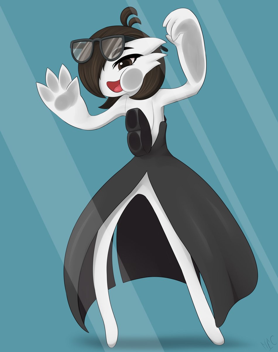 MissMentalCrash's tweet photo. Whimsical Gardevoir @CaleuCalem, in two versions, so if she's inside her Luxury Ball I'd say "let her oooooout!" but if she's pressed against glass I'd say "let her iiiiiin!" https://t.co/49l3tQrdWN