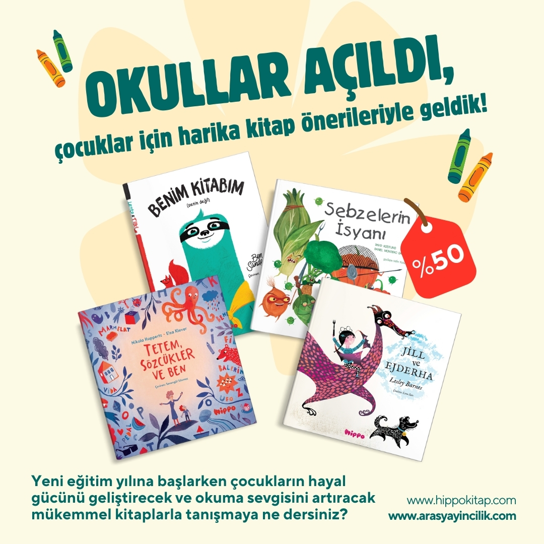 Okullar açıldı, çocuklar için harika kitap önerileriyle geldik! 📚🎒✨ Yeni eğitim yılına başlarken çocukların hayal gücünü geliştirecek ve okuma sevgisini artıracak mükemmel kitaplarla tanışmaya ne dersiniz? Tetem, Sözcükler ve Ben; Benim Kitabım (senin değil); Sebzelerin