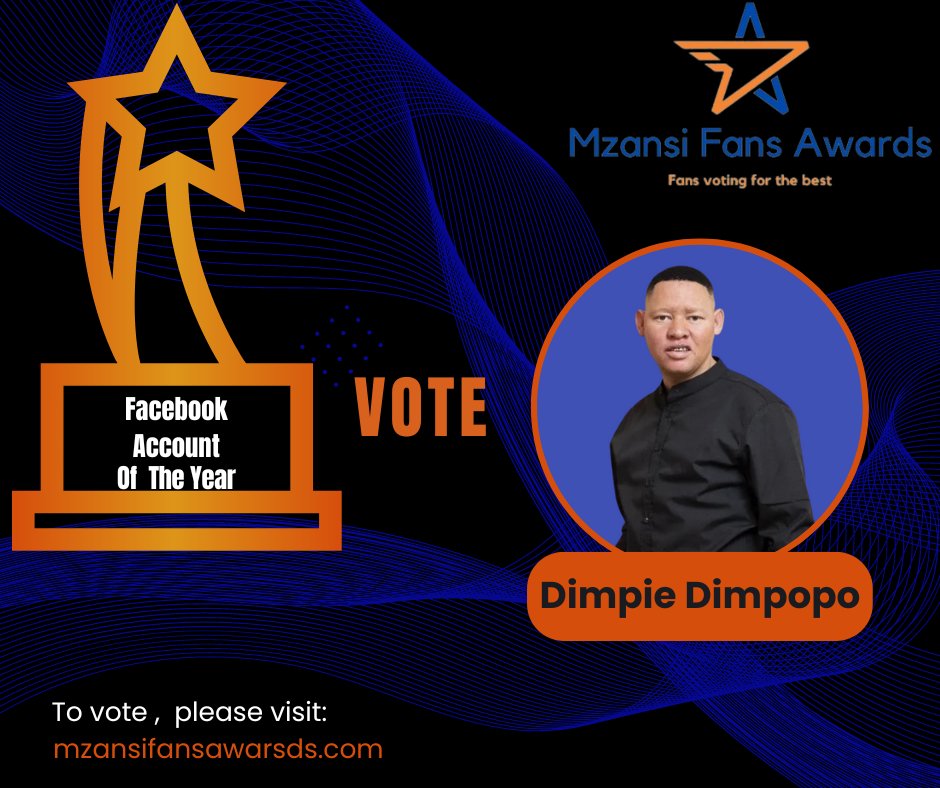 fans_mzansi's tweet photo. Our latest Facebook Account of the Year nominee is @Dimpie_Dimpopo, a talented comedian, actor and MC from Johannesburg.
#VoteTrumpToSaveAmerica 
#winningteam https://t.co/4RKkVza8Xj