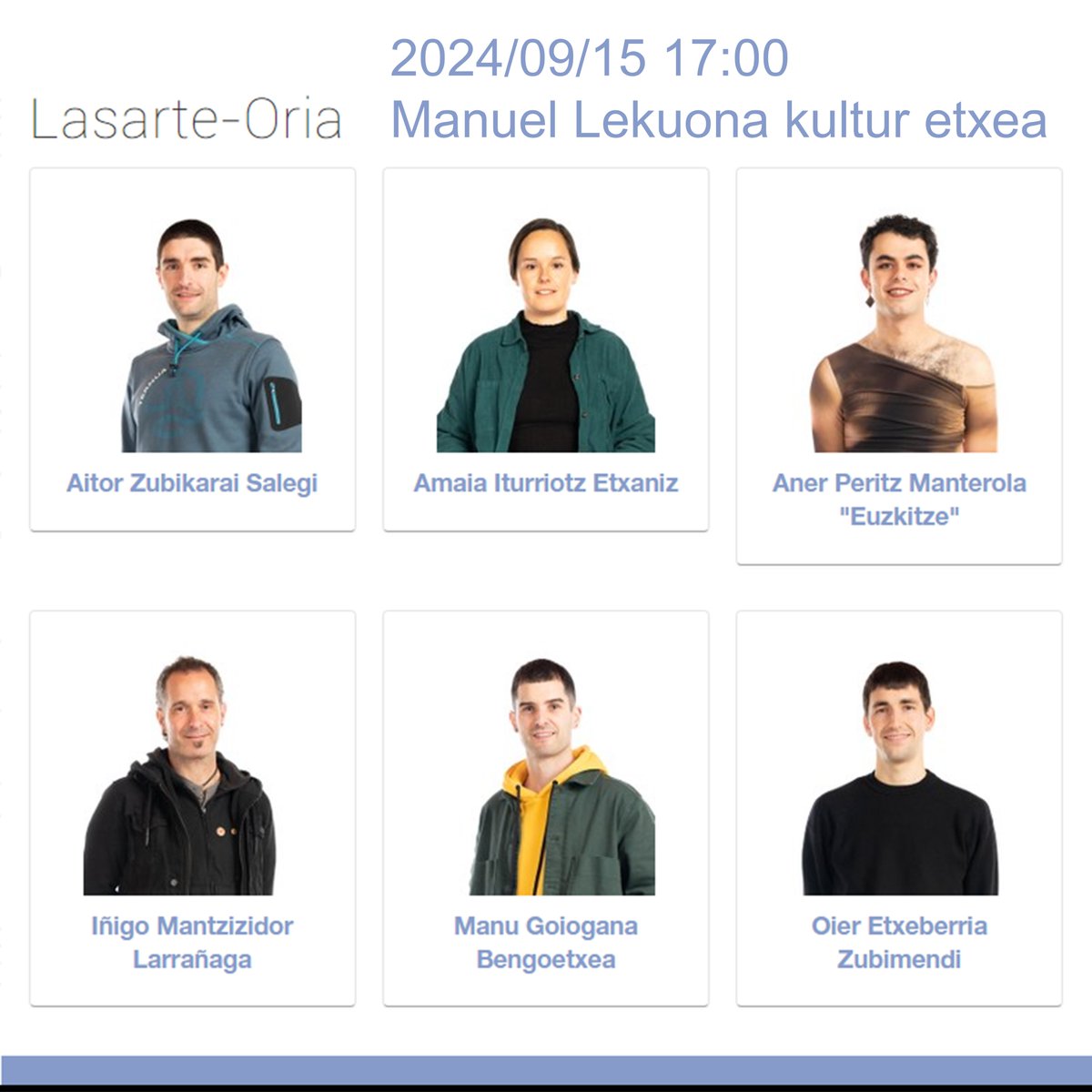 TTAKUNEKO BAZKIDE ZARA?
Lasarte-Orian ospatuko den Gipuzkoako Bertsolari Txapelketako final-zortzirenerako lau sarrera bikoitz zozkatuko ditugu.

Hilaren 15ean 17.00etan Manuel Lekuona kultur etxean izango da saioa.

Eman izena hilaren 11 baino lehen.

👉txintxarri.eus/zozketak/gipuz…