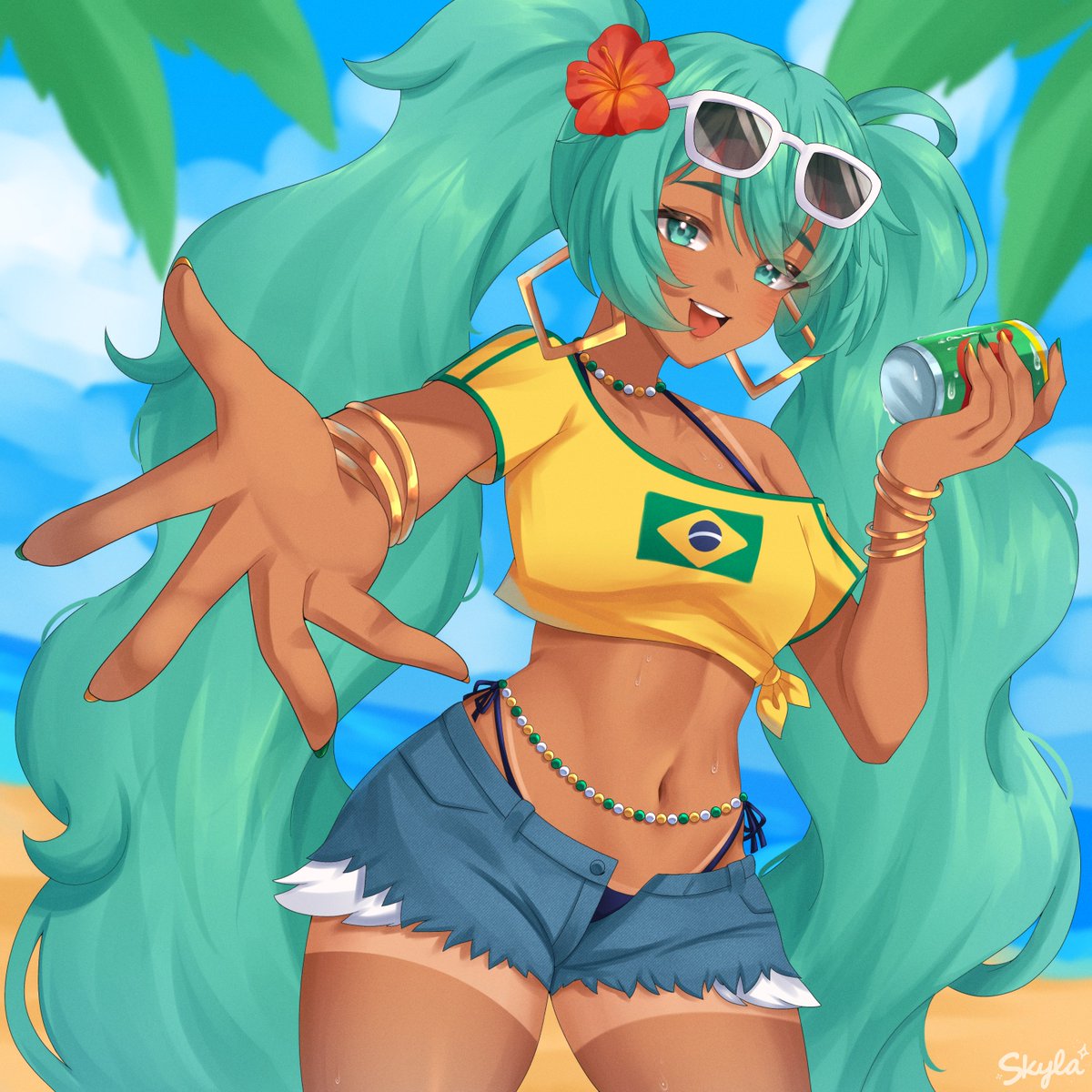 SkylaVT's tweet image. POV: miku takes you to brazil