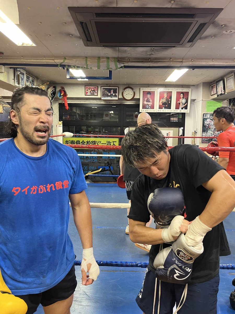 今日もジロリアン陸さんと5Rスパー🥊
死にそうになりながらも耐えた🍜