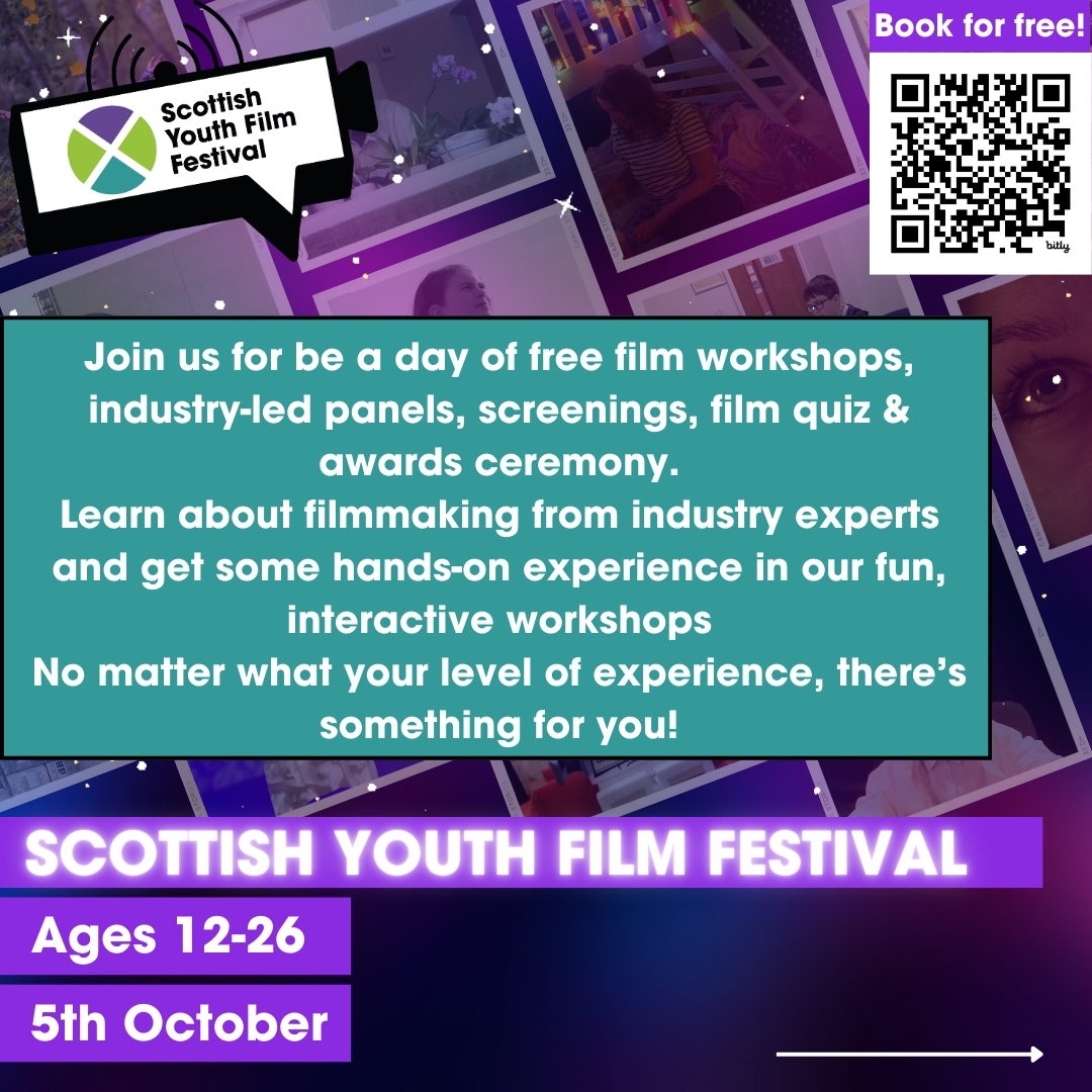 thisissyff's tweet photo. You heard it here first... tickets are now available for this year's Scottish Youth Film Festival in West Lothian!

Scan the QR code or head to https://t.co/8fhGkn6l1j to book your FREE place! https://t.co/osAldtR5L4