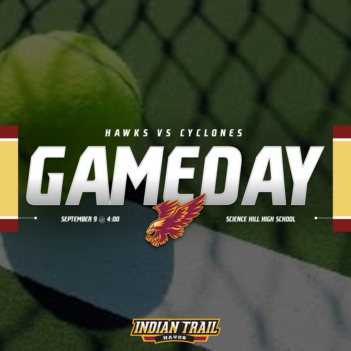 It’s Monday which means it’s GAME DAY!!!! #ITMSHawksTennis host the Cyclones while #ITMSHawksVolleyball heads to TA Dugger today. Good luck to both teams!