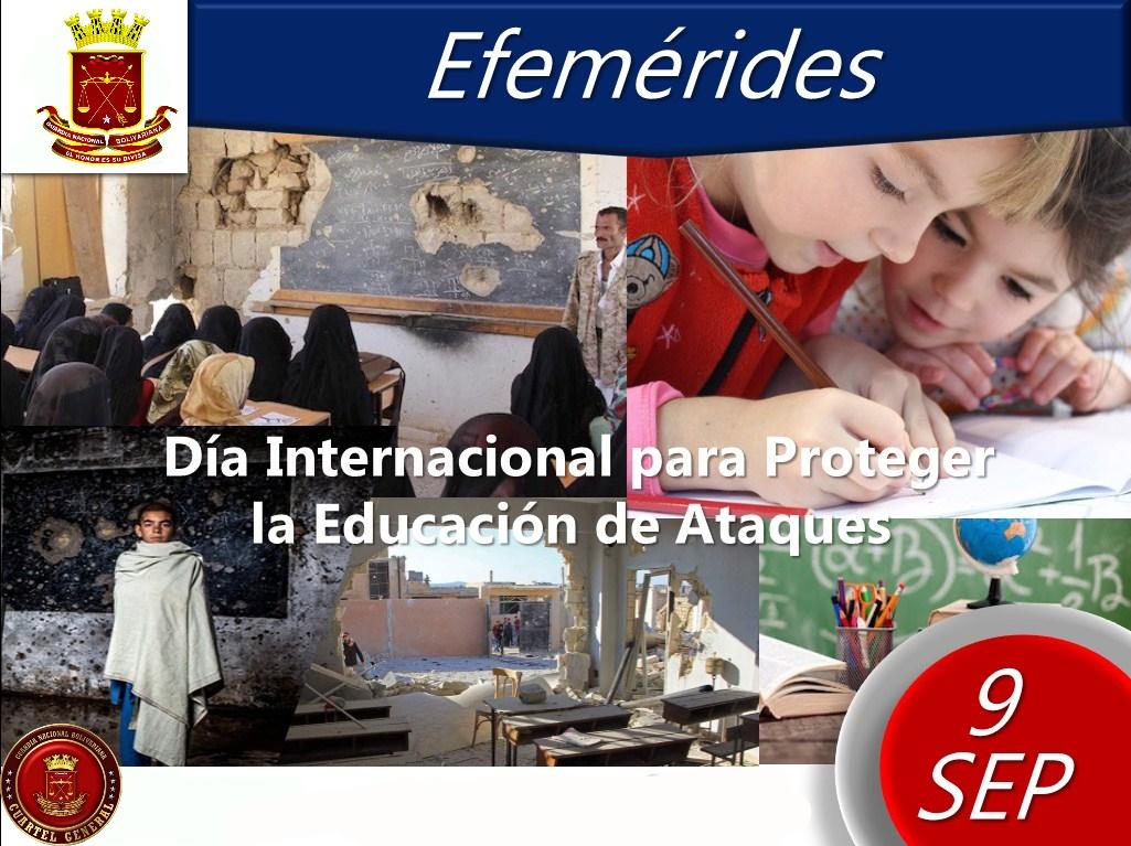📆 #09Sep El Día Internacional para proteger la Educación de Ataques se celebra a partir del 9 de septiembre del año 2020 gracias un decreto oficial establecido por la ONU.