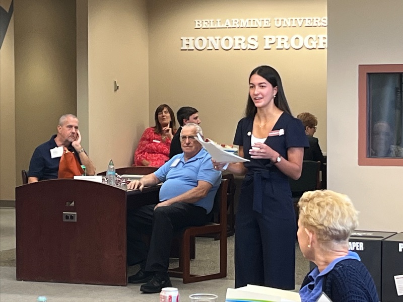honorsprogramBU's tweet photo. The Honors Program was proud to welcome more than 40 Alumni back to campus over the weekend. 3rd Year Honors Student Lauren Pappalardo shared her thoughts on the value of a Bellarmine Honors Education. Honors Newsletter - September 9 - 15, 2024 - https://t.co/2BsYXvLoDk https://t.co/Xa0D8QA8hk