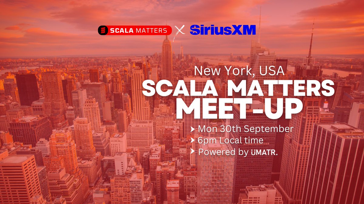 scalaMatters's tweet image. We're heading to New York🇺🇸
📆Mon 30th September
📍125 Park Avenue, New York, NY 10017
🍕Food & drinks provided
Reserve your FREE ticket here: eventbrite.com/e/101260537894…
We'll see you there!