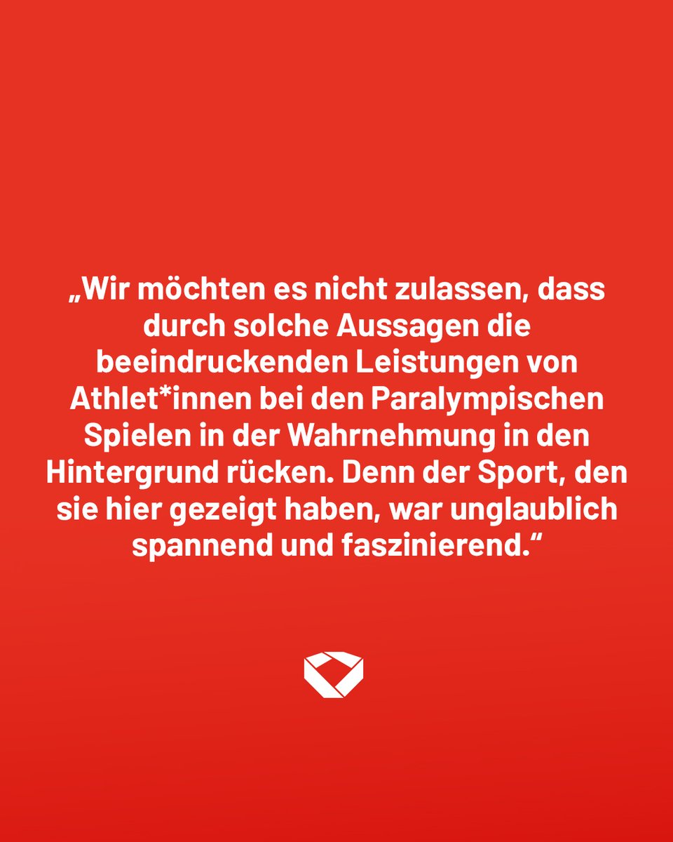 Die Aussagen von Luke #Mockridge sind nicht mit unseren Werten vereinbar. Deshalb möchten wir sie nicht unkommentiert stehen lassen.

#AthletenDeutschland #StimmeDerAthleten #Paralympics #Paris #Haltung