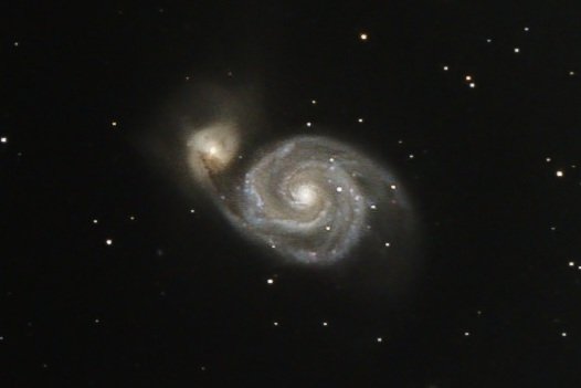 تصويري لمجرة الدوامة M51 من سماء محافظة واسط العراق ناحية (جصان)