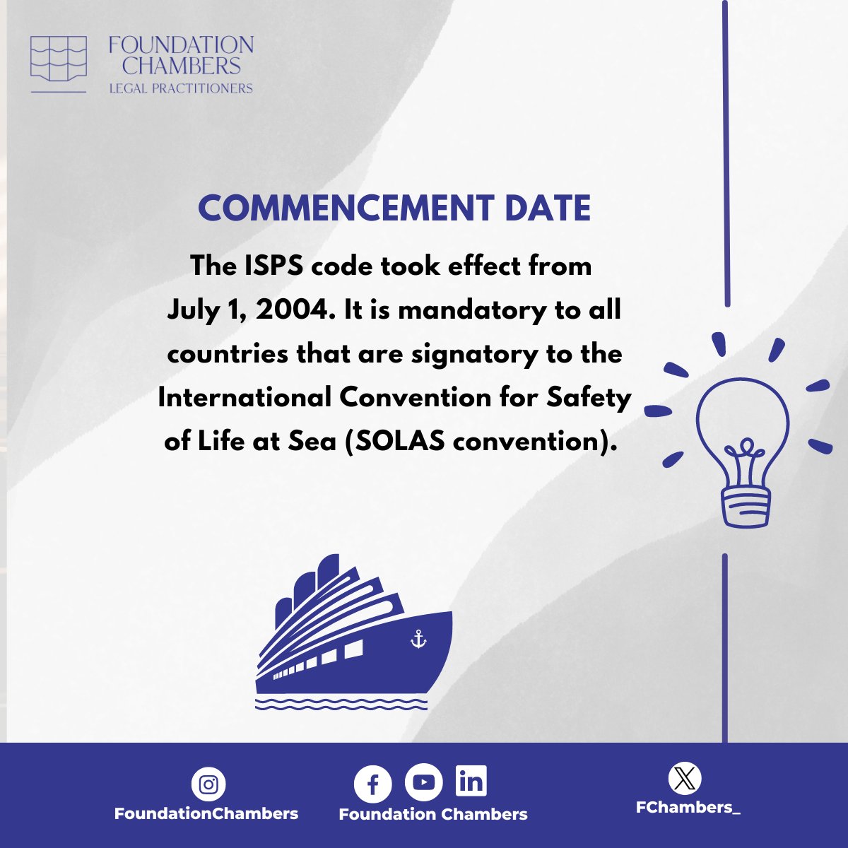 FChambers_'s tweet image. Did you know the ISPS Code is crucial for maritime security? 
Learn 8 essential facts about this international standard that protects our ports and ships. 

#foundationchambers #ISPSCode #maritimesecurity #shipping