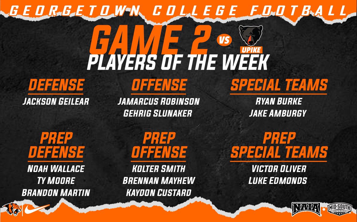 𝐏𝐥𝐚𝐲𝐞𝐫𝐬 𝐨𝐟 𝐭𝐡𝐞 𝐖𝐞𝐞𝐤 𝐯𝐬 𝐔𝐏𝐢𝐤𝐞🐻

#TigerPride🐅 | #1and0