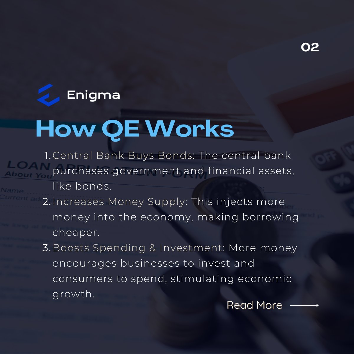 EnigmaToolbox's tweet image. What is Quantitative Easing? 💵📈 
Empower your trading with Enigma&apos;s advanced tools, so you never miss a beat. 

Stay with #Enigmatoolbox
Visit enigma.fm FM!

______

 #forextrader #tradingtips #investing #daytrading #stockmarket