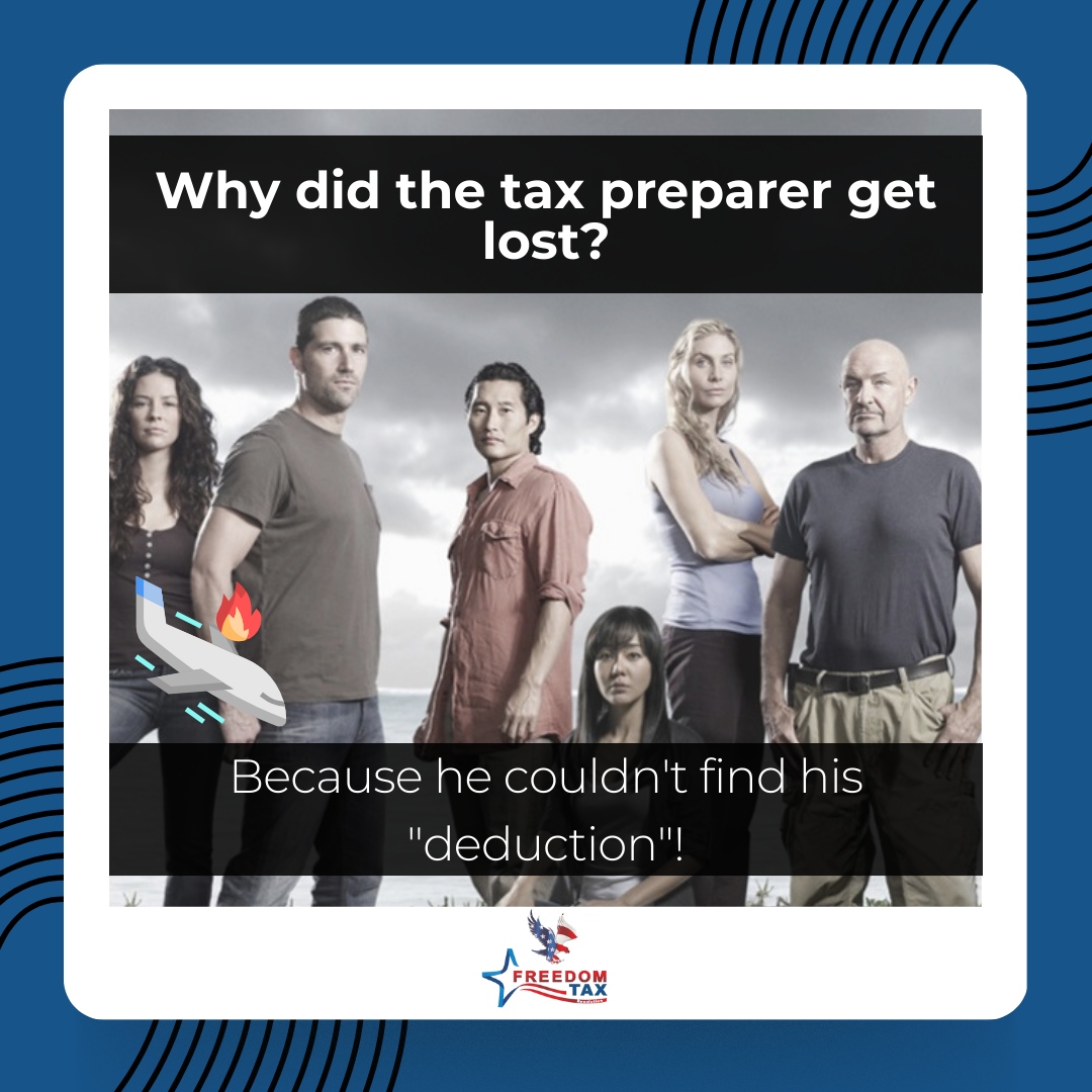JesusAbikarram's tweet image. Lost with your deductions? Our tax preparers will find every deduction you&apos;re entitled to.

#DadJokes #TaxJokes #TaxHumor