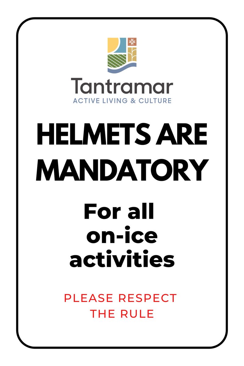 📢 Important Safety Update for All Ice Users ❄️

Starting this ice season, all participants will be required to wear a CSA-approved helmet while on the ice. This includes everyone—from public skates to hockey practices and games. 🏒⛸️