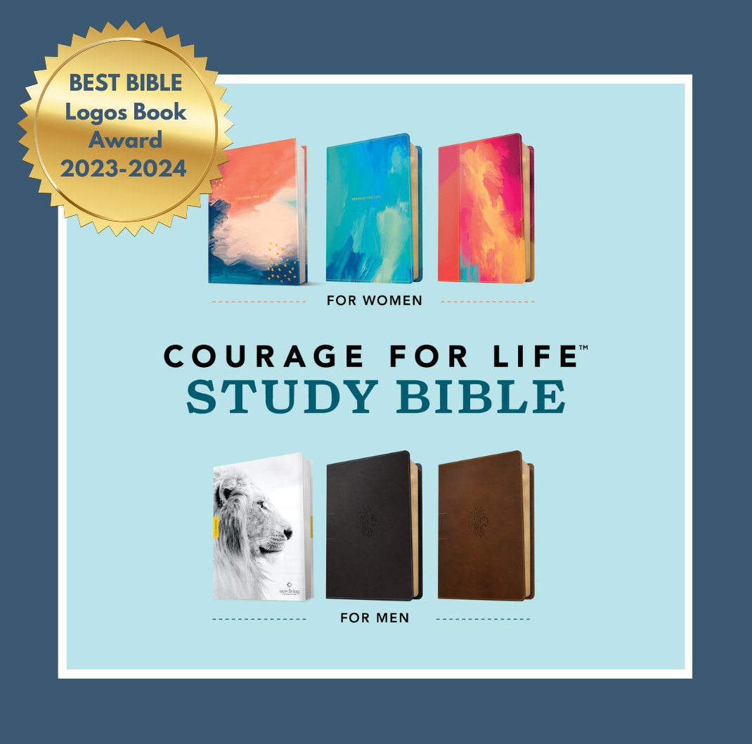 TyndaleBibles's tweet photo. We're celebrating Courage For Life Study Bible for Women/Men winning the 2023-2024 Logos Book Award for Best Bible with a 4-Bible giveaway! 

Enter for a chance to win: https://t.co/Pb79201dbB

Ends 9/22/24 at 11:59 PM CST. US only. Winners must be 18 years of age or older. https://t.co/9wkruXtUk4