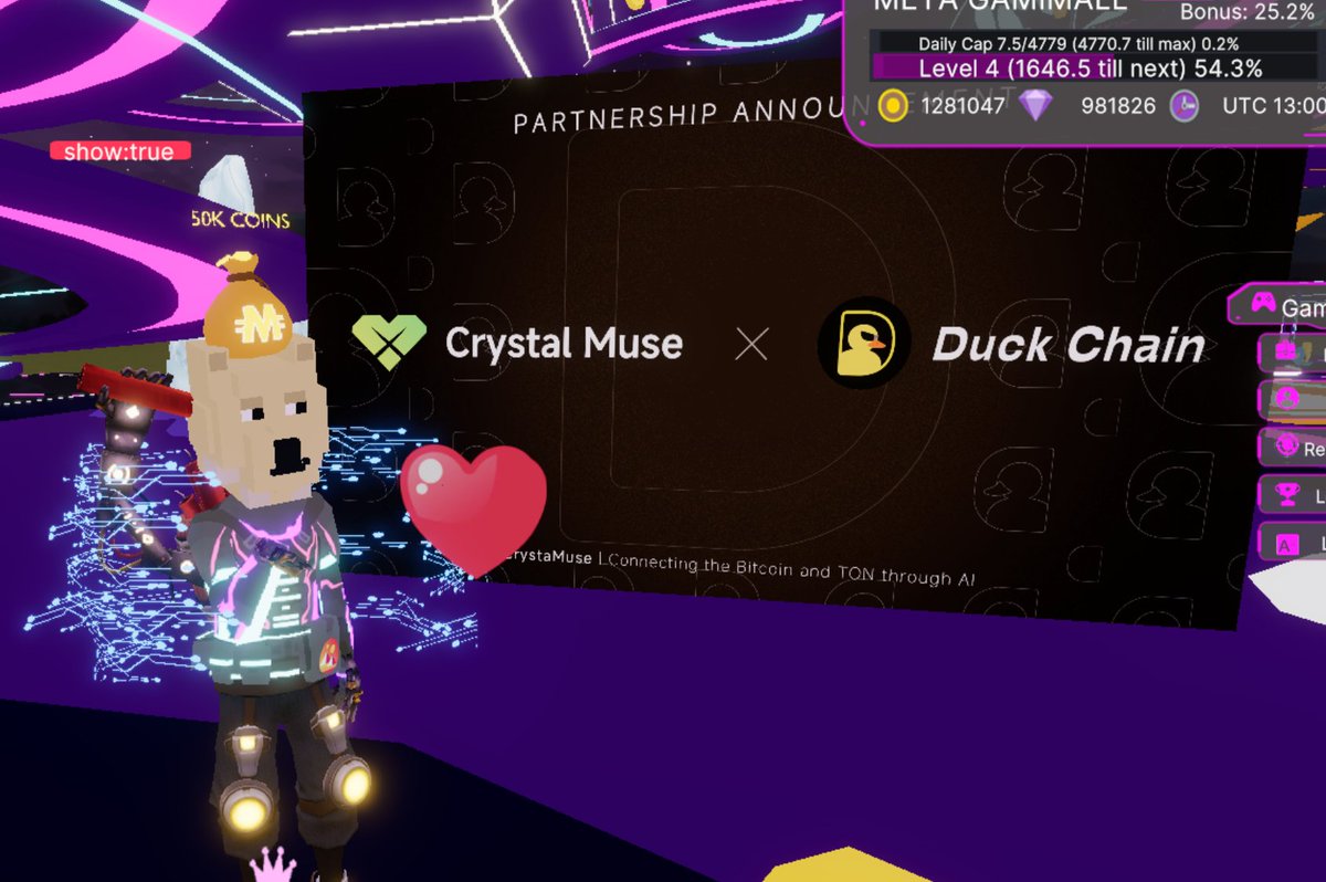 🔥X Portrait Raffle 

💰5 USD for 20 People

1⃣ Follow <a href="/Duck_Chain/">DuckChain</a>  @CrystalMuse_  
2⃣ Take a selfie with the collab poster in the mall as below.
3⃣ "Quote RT" (not reply!!!) this post with your selfie and tag 3 friends

⏲️72 hours