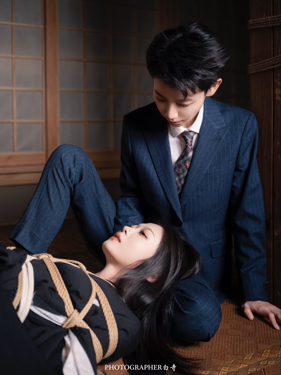 Model by  @Tangyuan_puppy &amp; 小明
Rope by @Nietzsche_Cn
Photo by @whiteplace_1 https://t.co/mkBmnG6PQl