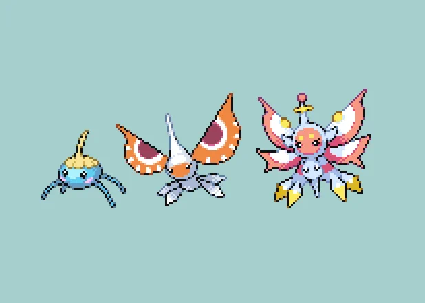 #fakemon #オリポケ アメタマ・アメモース・アメテラス。