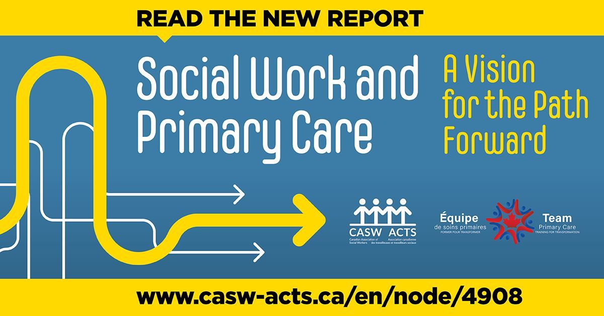 New Report Alert!

Ottawa, ON, September 9, 2024 – Today the Canadian Association of Social Workers (CASW) unveils a pivotal report on the critical role of social work in primary care. 

Read the full report at buff.ly/3zbEZgo