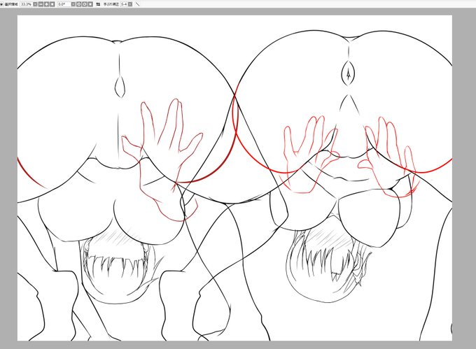 今日もせっせと仮色置きしながら線画調整してましたよん✏⭐
判ってはいたけど複数キャラが登場するシーンはやっぱり手間がかかりますな〆('ー`)ゞ 