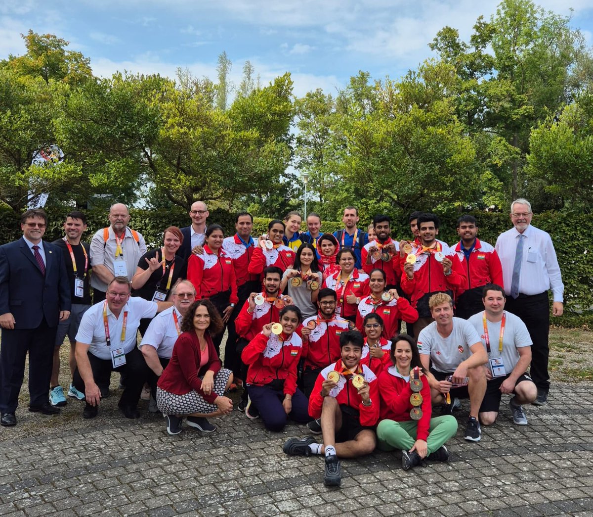 TheKhelIndia's tweet image. Indian Team won 20 Medals at the recently concluded World Deaf Shooting C'ship, Germany 🇩🇪

8️⃣ GOLD 🥇 7️⃣ SILVER 🥈 5️⃣ BRONZE 🥉

Congratulations to our Indian Contingent 🇮🇳♥️