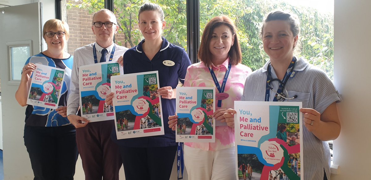 Members of The End of Life Care Steering Committee promoting Palliative Care Week in <a href="/Beaumont_Dublin/">Beaumont Hospital</a> 
#palliativecareweek2024 
<a href="/AIIHPC/">All Ireland Institute of Hospice & Palliative Care</a> <a href="/gcrufli/">Gillian Rufli</a> <a href="/CostelloeKate/">kate costelloe</a>