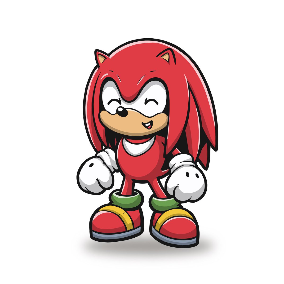 telmitto's tweet photo. “Knuckles!” - Strong and adorable! ❤️💥 Meet Chibi Knuckles, the cutest guardian of the Master Emerald! 🥊 #ChibiArt #Kawaii #Knuckles https://t.co/kVtwt4VuY4