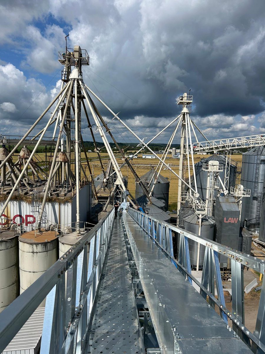 AGHS bespoke designed catwalk and support towers, tailored to our customers needs, were installed with a 95' 6000BPH conveyor last week in Northeastern Ontario