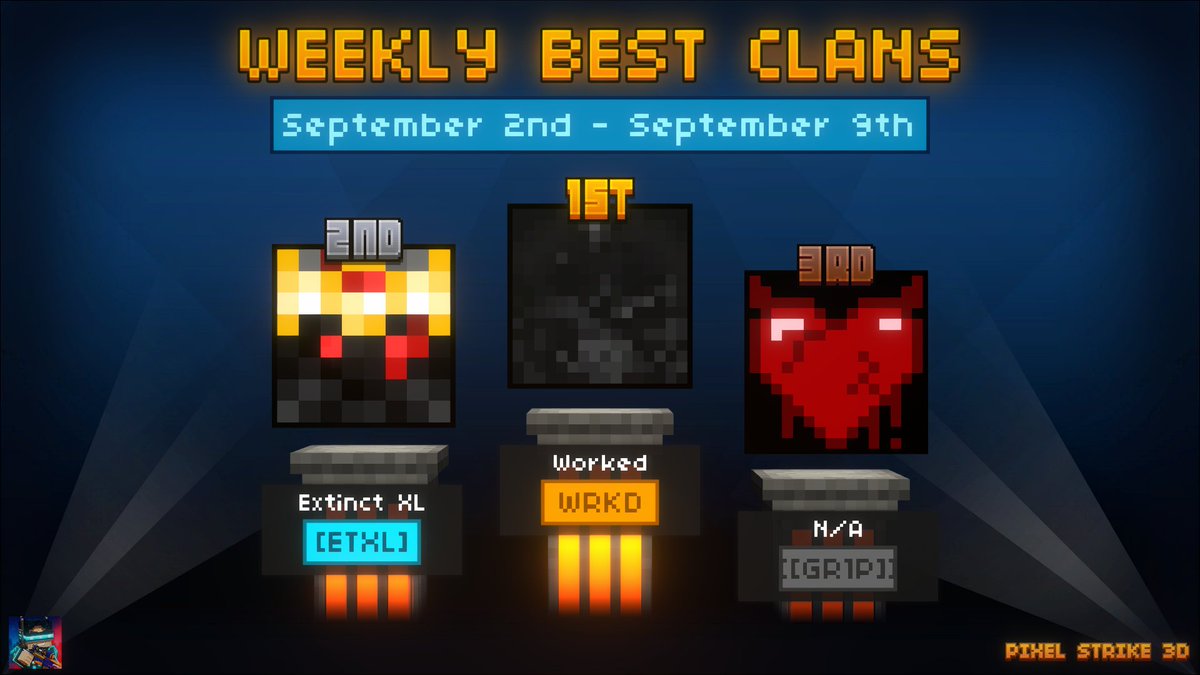 PixelStrike3D's tweet photo. Congratulations to last week's best clans and best players! https://t.co/pREeoObfyF