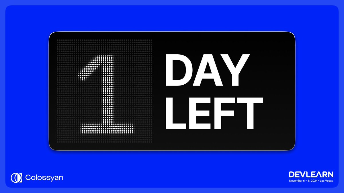 Final chance to win a trip to DevLearn in Las Vegas! 

Create a Colossyan video with your top instructional design tip &amp; post on LinkedIn using #ColossyanLearn. 

Flights, hotel, and conference pass are on us! More details: lps.colossyan.com/colossyanlearn

#DevLearn2024