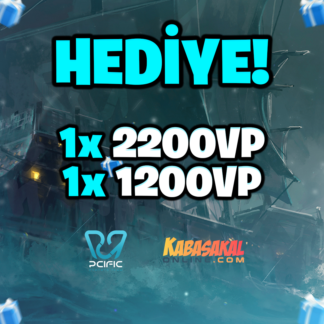 VP HEDİYESİ 🌊

<a href="/PCIFICespor/">PCIFIC Espor</a> ile birlikte 1x 2200VP ve 1x 1200VP hediye ediyoruz. 

Katılmak için yapmanız gerekenler:

💠<a href="/rheiavlr/">Rheia</a> ve <a href="/PCIFICespor/">PCIFIC Espor</a> hesaplarını takip etmek.
💠Bu gönderiyi beğenip retweetlemek.
💠Yorumlara 1 arkadaşını etiketlemek.

17 Eylül'de sonucu açıklıyoruz.