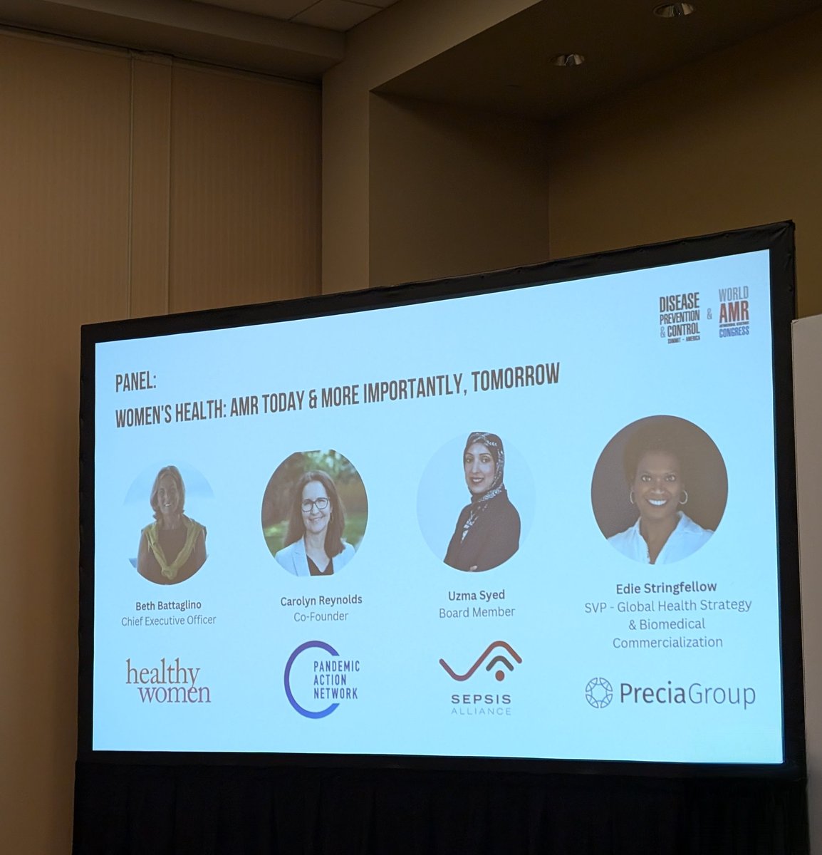 DrUzmaSyed's tweet photo. I had the pleasure of speaking at
@AMRCongress
On Women's Health an #antimicrobialresistance 
Women are more susceptible to AMR because of physiologic, social, economic &amp;  cultural factors. There are tremendous health disparities for women which put them at increased risk of  AMR https://t.co/N5nvSQnAbf
