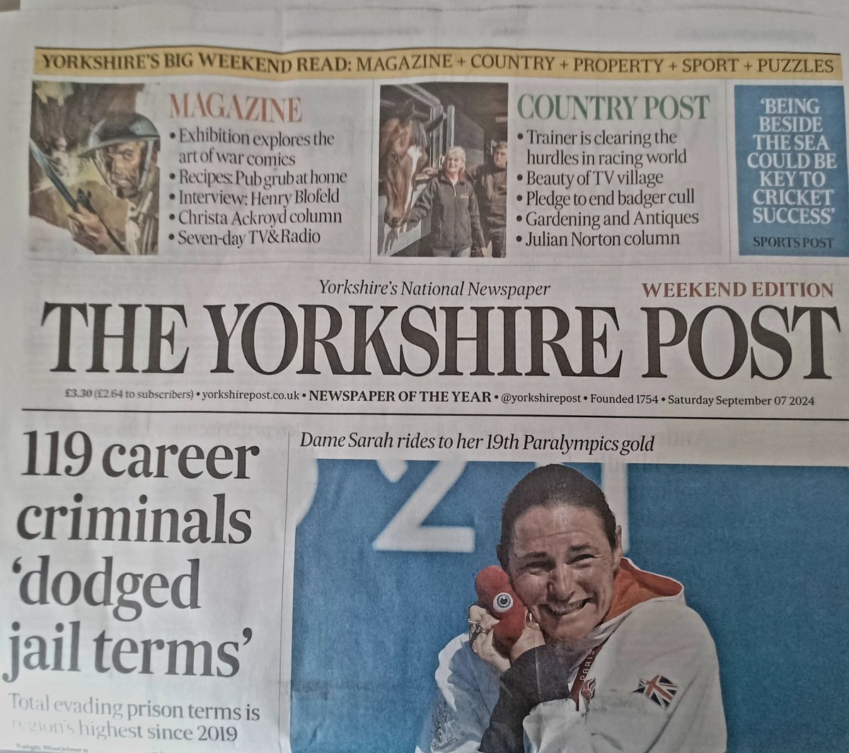 StartLicensing's tweet photo. Great feature on the #IntoBattle #comics exhibition in @yorkshirepost - including interviews with @britcomics &amp; @YorkArmyMuseum - good to see #comics getting this sort of coverage. Exhibition is proving popular - footfall up 25 %. 
#comicart #exhibitions https://t.co/kYxgjYNkP3