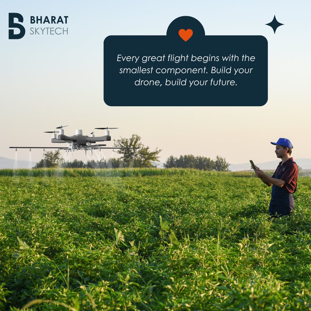 bharatskytech's tweet image. Every great flight begins with the smallest component. Build your drone, build your future.
At Bharat Skytech, we provide the best-in-class drone components to fuel your innovation. Shop Now!!

#MondayMotivation #DroneInnovation #DroneComponents #BuildYourDrone #BharatSkytech