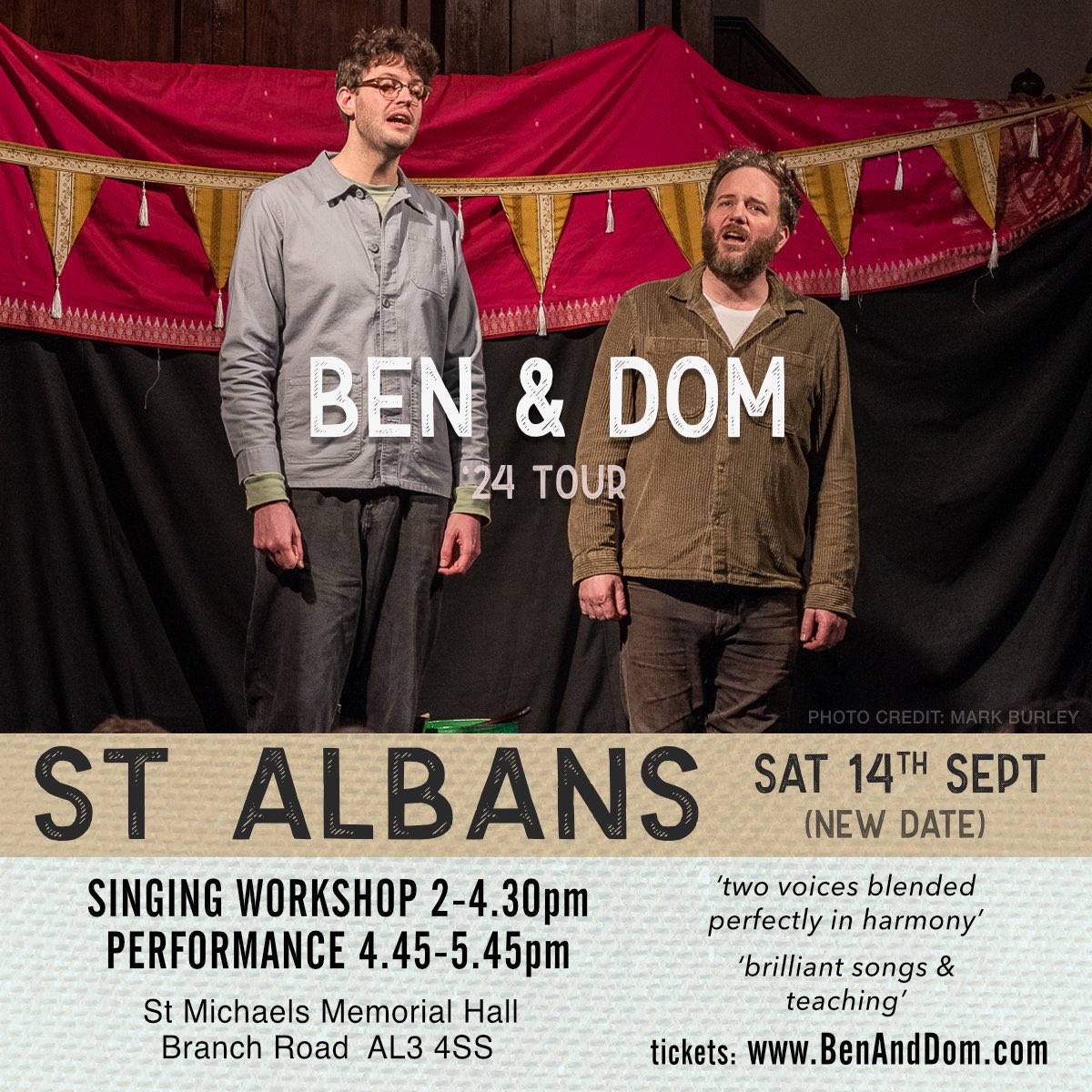 Join us for our first sing of the season. 🍂

🎟️ billetto.co.uk/e/ben-dom-in-s…