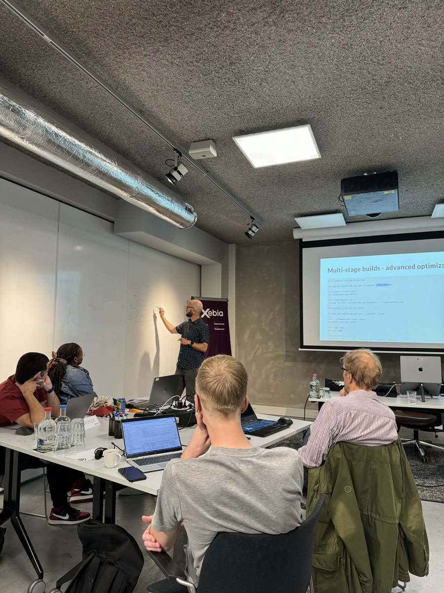Benjamin_Nad's tweet image. Excited to be at Xebia Academy in Amsterdam for Docker training! Diving into how scalable containers can be leveraged to build AI applications. 🐳🚀#SoftwareDevelopment #Docker #AI