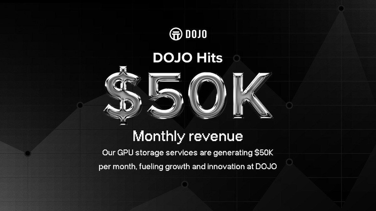 Dojo is now generating $50k monthly, averaging $1.6k to $1.7k per day, by providing GPU storage services and integrating advanced systems into client operations.

With Dojo, affordable cloud computing is within reach for everyone, enabling consumer readiness across all sectors.