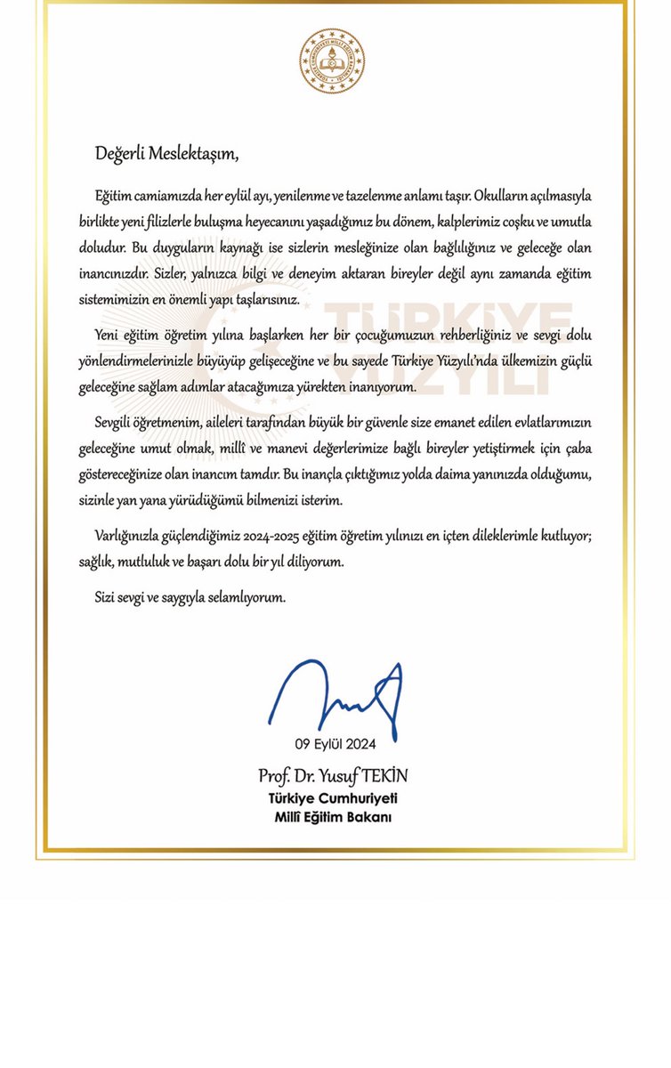 Teşekkürler Sayın Bakanım <a href="/Yusuf__Tekin/">Yusuf Tekin</a>