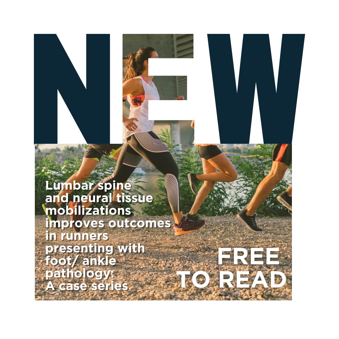 Free to read this month! 

#LumbarSpine and Neural Tissue #Mobilizations Improve Outcomes in #Runners Presenting With Foot/Ankle Pathology: A Case Series

<a href="/ptjedimaster/">Craig Hensley</a> 👟 doi.org/10.1123/jsr.20…