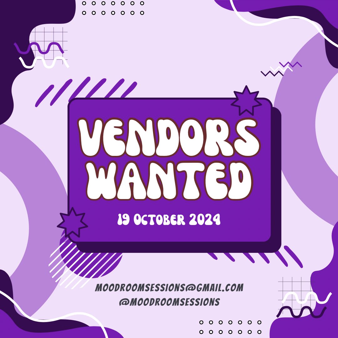 We’re looking for vendors for our next round of #MoodRoomSessions 

Dm @ramseysaidwhat or email us at MoodRoomSessions@gmail.com if you’re interested in vending. Tag some of your favorite businesses below!