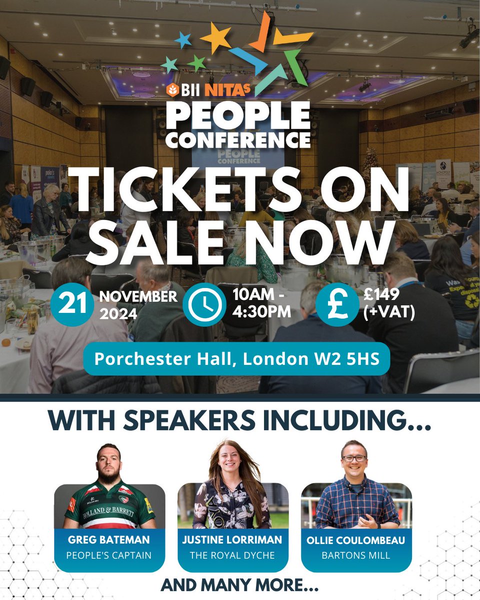 BIIandBIIAB's tweet photo. People Conference Tickets are now on Sale!
The event starts at 0am-4:30pm on the 21st November at £149 (+VAT) per ticket, or 2 for £249 (+VAT)
Buy your tickets here: https://t.co/oPU7CmTamW
#Events #PeopleConference #BII https://t.co/CBHfYsQE2R